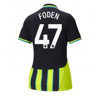 Fotballdrakt Dame Manchester City Phil Foden #47 Bortedrakt 2024-25 Kortermet